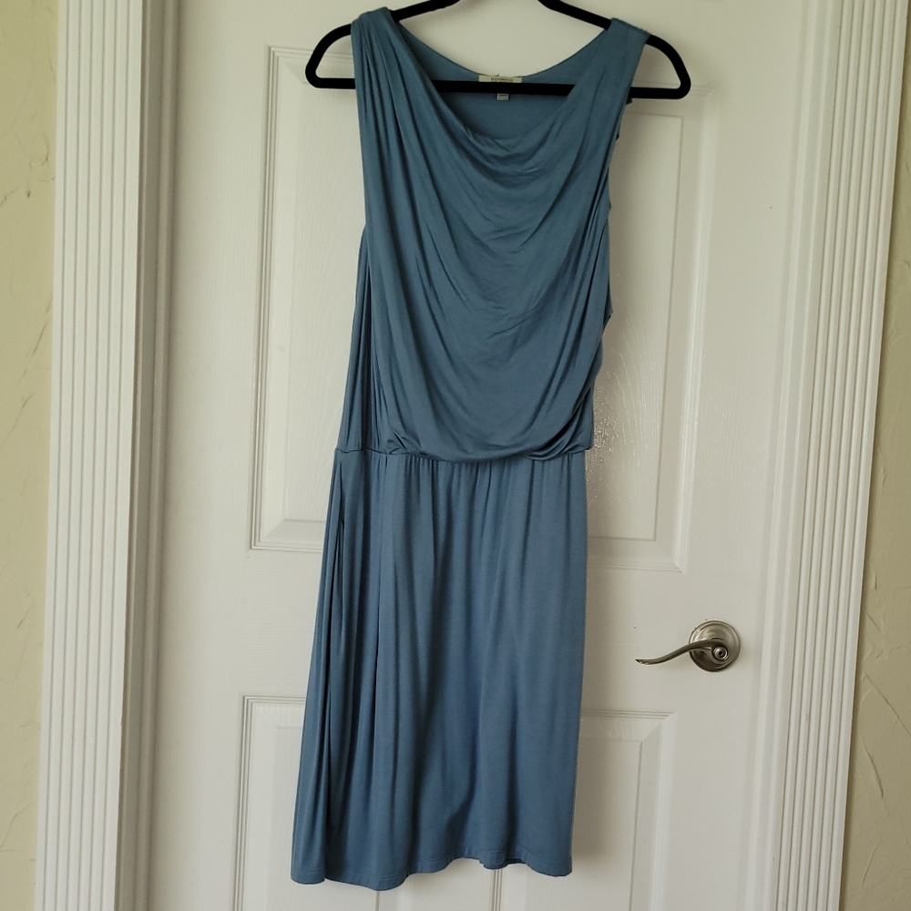 Anthropologie blue sleeveless dress